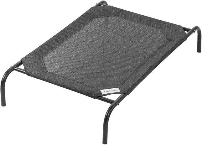Coolaroo Original Elevated Dog Bed - Breathable Off-The-Ground Pet Bed with Cooling Fabric, Joint Relief & Moisture-Resistant Fabric, 100% Recyclable, Easy Clean, Gunmetal, Medium