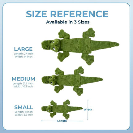 Best Pet Supplies Squeaky Dog Toys with Soft Durable Fabric for Small, Medium and Large Pets Interactive Toy for Indoor Play, Supports Active Biting and Play - Alligator, Large