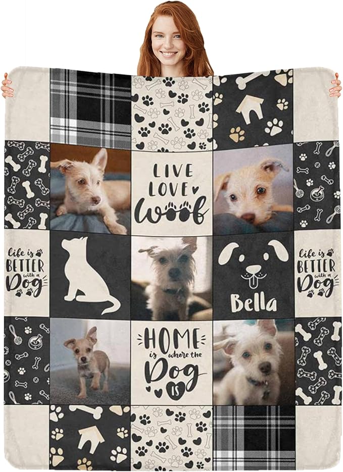 Artsadd Dog and Cat Memorial Gifts, Pet Loss Memorial Blanket, Custom Dog Blanket, Personalized Pet Remembrance Gifts, Loss of Pet or Cat Remembrance Sympathy Grief Condolence Bereavement Gifts
