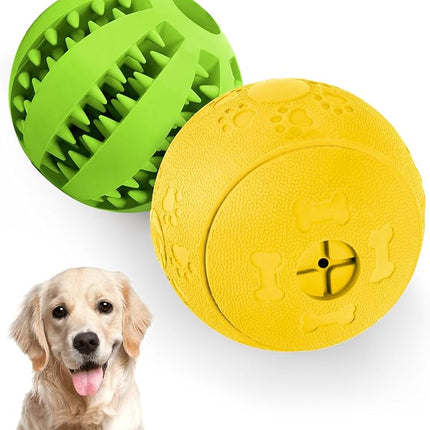 Dog Puzzle Toy 2 Pack, HIPPIH Interactive Dog Toys for Treat Dispensing, Durable Puppy Toys for Teething Small Dogs, Dog Treat Ball for Teeth / Slow Feeder/ IQ Training/ Playing