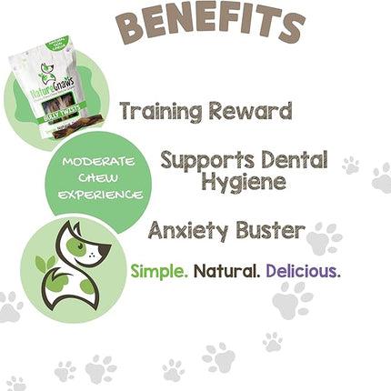 Nature Gnaws Braided Bully Twists for Dogs 5-6" (3 Count) - Long Lasting for Small and Medium Dogs - Natural Beef Dog Chew Bones