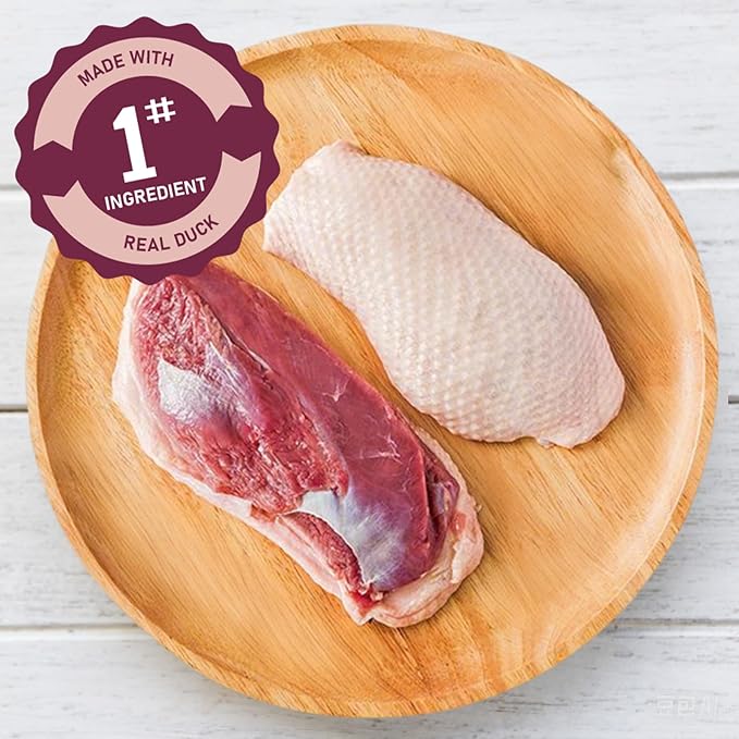 Duck Jerky Rings Dog Treats, Natural Dog Duck Jerky Treats w/Taurine, High Protein Snacks for Small Medium Large Dogs, 12.5 oz