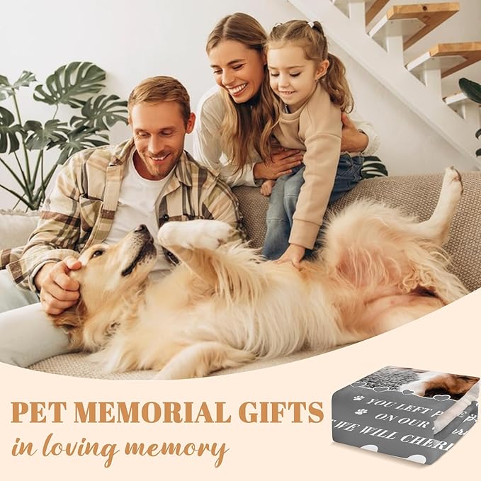 Pet Memorial Gifts, Personalized Dog Blanket with Picture, Dog Memorial Gifts for Loss of Pet, Custom Pet Throw Blanket, Loss of Cat Sympathy Gifts, Remembrance Bereavement Present