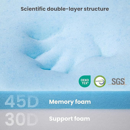 Laifug Orthopedic Memory Foam Dog Bed with Durable Water Proof Liner and Removable Washable Cover (Large (34"x22"x5.5"), Black Grid Gray)