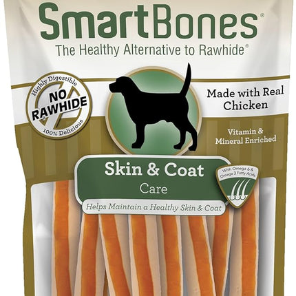 SmartBones Skin And Coat Care Sticks 16 Count, Rawhide-Free Chews For Dogs, With Omega Fatty Acids