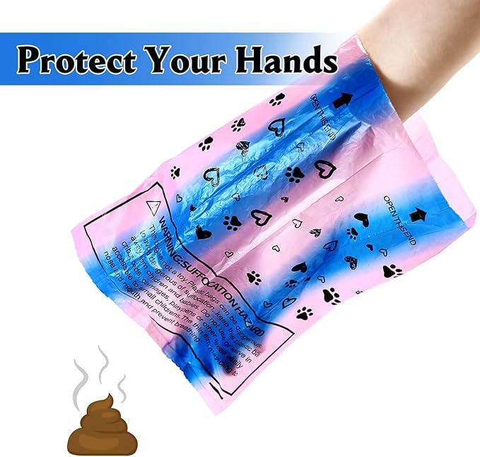 Dog Poop Bag Holder - Leak-Proof 60 Dog Waste Bags - Ultra Thick, Extra Large Poop Bags for Dogs