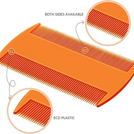 6 Pieces Pet Lice Combs Dog Grooming Flea Cat Tear Stain Comb for Removal Dandruff, Hair Stain, Nit(White, Yellow, Green, Purple, Orange, Dark Blue)