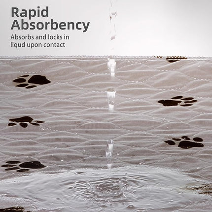 PUPTECK Washable Pee Pads for Dogs - 8 Packs Waterproof Reusable Puppy Potty Training Pads Whelping Mat 18" x 24”- Fast Absorption Non-Slip Pet Food Feeding Mat - Pad for Small Animals