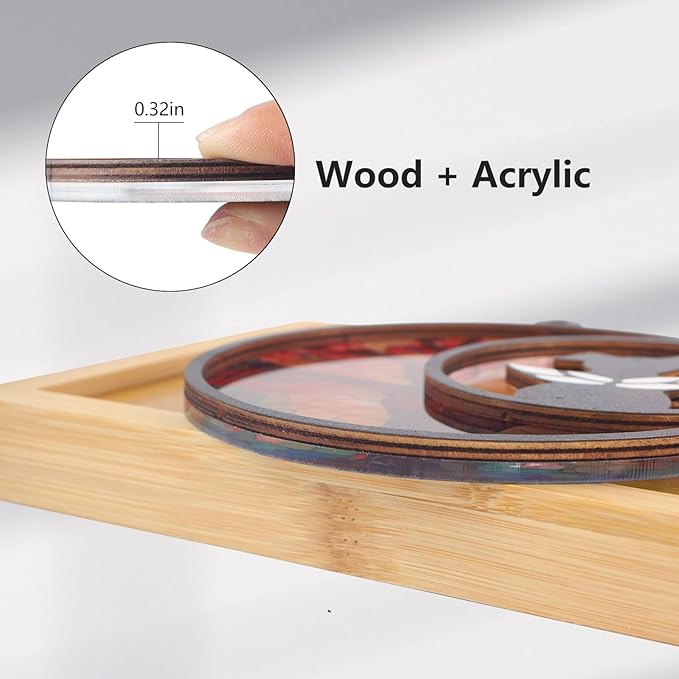 DIY Dog Angel Memorial Suncatcher with Sympathy Card,Memorial Gifts for Loss of Dog Sympathy Gift,Pet Memorial Gifts for Dogs(3-Life Tree)