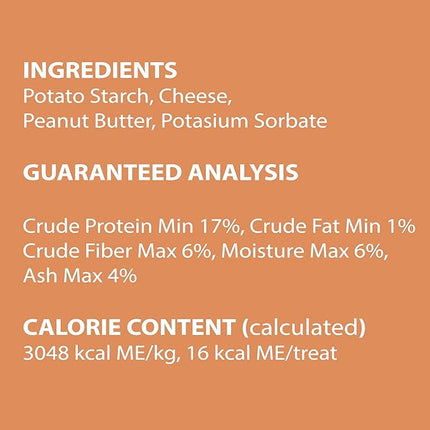 | yakyPUFF Himalayan Cheese Treats | Lactose Free | Gluten Free | Grain Free | USA MADE | For All Breeds | Peanut Butter Flavor Crispy Puffed Treat