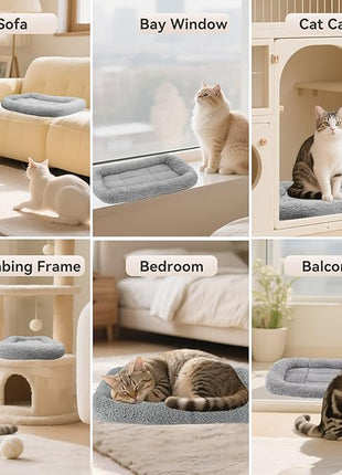 Cat Bed Washable Indoor Cat Cushion Bed, Soft and Cozy Plush Pet Bed-M