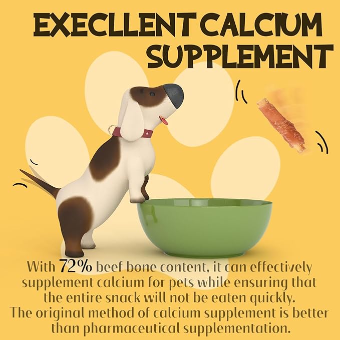 ASMPET Dog Treats Chews, Chicken Wrapped Beef Cartilage, Rawhide Free & Grain Free Dog Snacks 10.6 oz