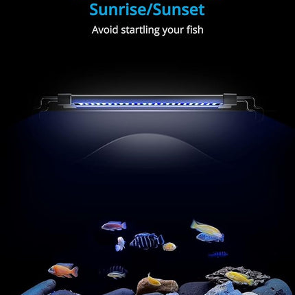 NICREW ClassicLED Gen 2 Aquarium Light, 18 Watts, Dimmable LED Fish Tank Light with 2-Channel Control, White and Blue LEDs, Size 24 to 30 Inch