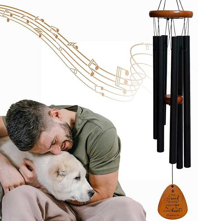 Pet Memorial Wind Chimes Dog Memorial Gifts Loss of Pet Sympathy Gift Sympathy Bereavement Gifts in Memory of Dog Cat Wind Chimes for Outside Remembrance Gift