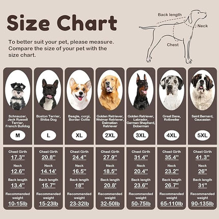 Large Breed Dog Sweaters, Warm Winter Fall Dog Sweaters for Dog Girls Boys, Turtleneck Dog Knitwear, Doggie Christmas Sweater, Pet Sweatshirt Clothes Outfit Knit St. Bernard (Brown XXXXXL)