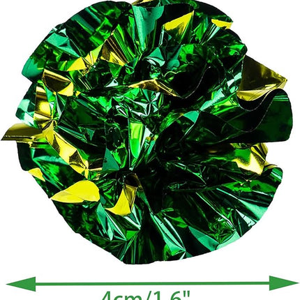 CHIWAVA 45PCS 1.6'' Mylar Balls Cat Toy Shiny Crinkle Ball Kitten Crackle Lightweight Play Assorted Color