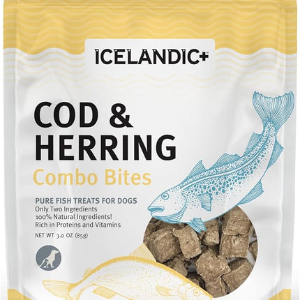 Icelandic+ Cod & Herring Combo Bites Dog Treat 3.0-oz Bag