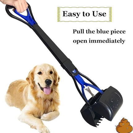 Non-Breakable Pooper Scooper for Large Medium & Small Dogs Heavy Duty, 28“Long Handled Dog Poop Scooper for Grass,Durable Dog Poop Pick Up Tool, Poop Grabber