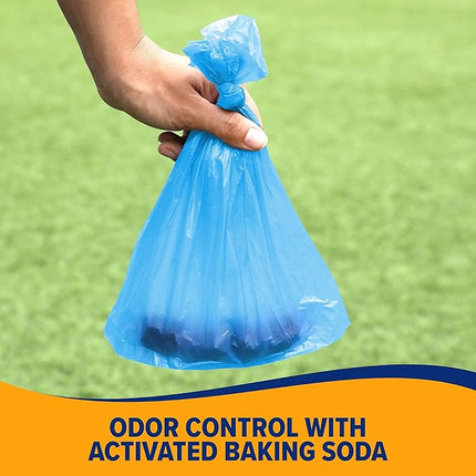 Arm & Hammer Durable Disposable Dog And Cat Waste Bags With Activated Baking Soda, 180 Dog Poop Bags, 9 x 14 Inches, Blue (Pack of 2)