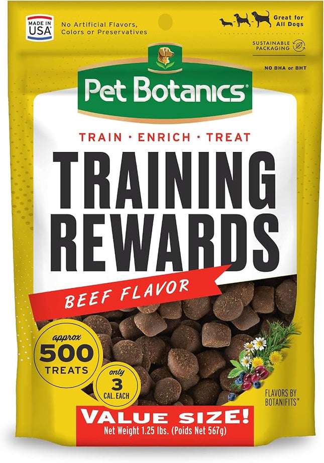 Pet Botanics Training Rewards Treats, Beef, 20 Ounces