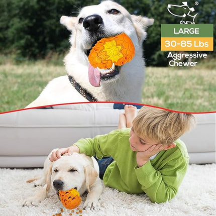 Dragon Egg Dog Chew Toy for Aggressive Chewers Large Breeds, Indestructible Tough Toys for Medium Large Dogs, Puppy Pet Toy 900 Lbs Pull Tension