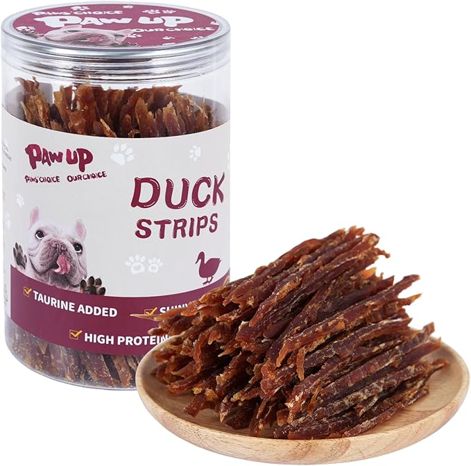 Duck Jerky Strips Dog Treats, Training Treats for Dogs w/Taurine, Low Fat, Natural Duck Jerky Cuts for Small Dog, 12.5 oz