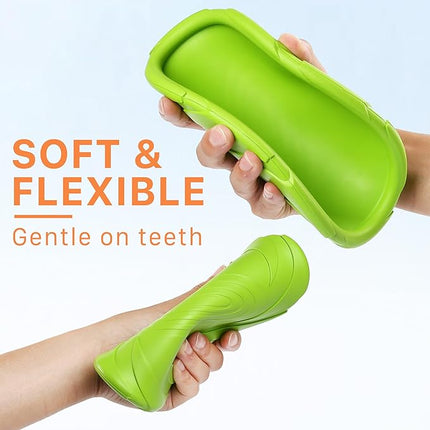 Prime Pets Dog Flying Disc, 2 Pack, 7 Inch, Durable Dog Toys, Nature Rubber Floating Flying Saucer for Water Pool Beach, Orange and Green