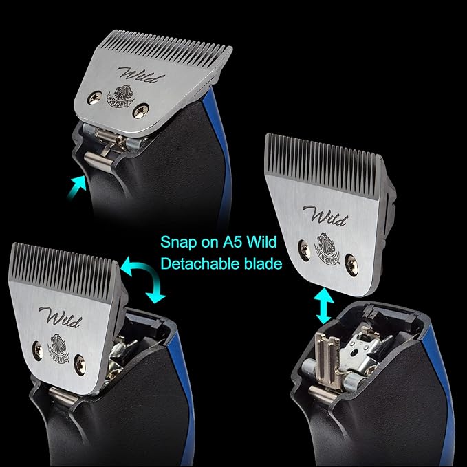 7FW 1/8" - 7F Wide Blade for Dog Grooming, Made of Extra Durable Japanese Steel, Compatible with Most Andis, Oster, Wahl A5 Clippers