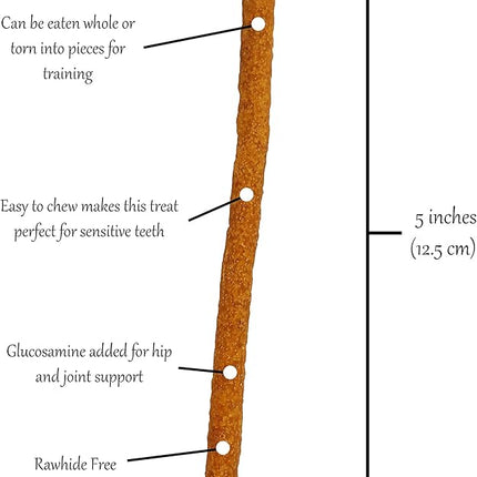 Rena's Recipe Twiggly Chicken Sticks (24oz /1.5lbs) Big Pack (Around 100 Pieces) - Rawhide Free Soft Chicken Jerky Sticks with Glucosamine!