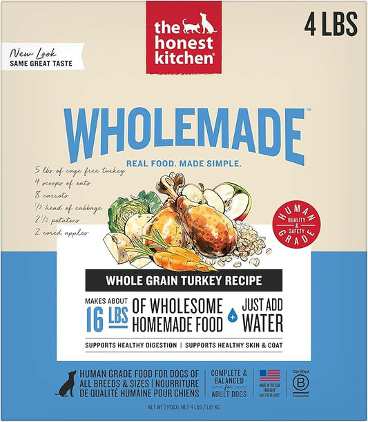The Honest Kitchen Wholemade™ Whole Grain Turkey Dog Food, 4 lb Box