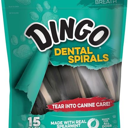 Dingo Dental Sticks for Tarter Control and Freshening Breath, Made with Real Chicken, Great Treats for Small, Medium, and, Large Dogs 15-Count
