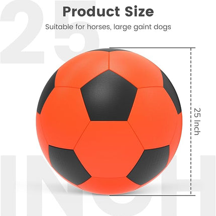 Diman Herding Ball for Dogs: 25 Inch Horse Balls for Outdoor Play, Large Dog Toys Balls for Australian Shepherd, Dogs or Horses, Orange Black