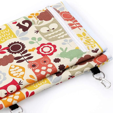 Bird Nest Snuggle Hut,Parrot Habitat Cave Hanging Tent for Small Medium Parrots Budgies Eclectus Parakeet Cockatiels Lovebird African Grey (Yellow Owl, M)