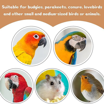 9 PCS Natural Wood Bird Perch, Wooden Parrot Perch Stand Bird Cage Branches Platform Accessories for Parakeets Cockatiels Conures Macaws Finches Love Birds