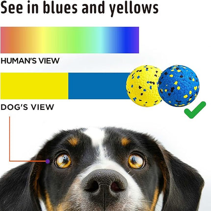 Dog Balls Upgraded Dog Tennis Balls for Aggressive Chewers, 5.3'' Indestructible Tennis Ball, More Bite-Proof Chew Toys, Long-Lasting Teething Ball for Puppies Small Medium Large Dogs