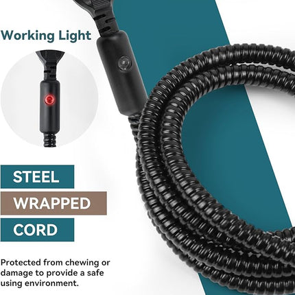 Automatic Heated Water Bowl for Dogs Cats, Self-Filling Water Heated Dog Bowl in Winter, Pet Waterer with Heater Fit Chickens Rabbits Birds, Outdoor Use No Freezing, 2L