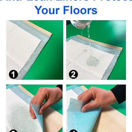 (100 Pads) CalPalmy Ultra Absorbency Pet Toilet Training Pads 18" x 13" Moisture Locking Technology Turns Liquid into Gel - Perfect for Rabbits and Guinea Pigs