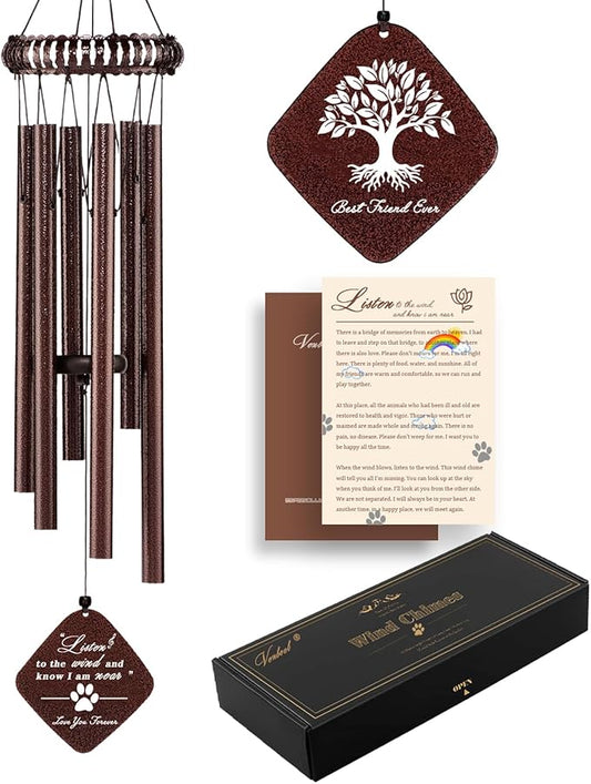 28" Pet Memorial Wind Chime, Dog Memorial Gifts for Loss of Dog, Dog Passing Away Gift, Dog Sympathy Bereavement Remembrance Gift