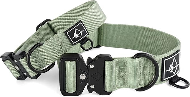 Made to ROAM Premium Dog Collar - Adjustable Heavy Duty Nylon Collar with Quick-Release Metal Buckle (Washington Rain, Classic Size 1)