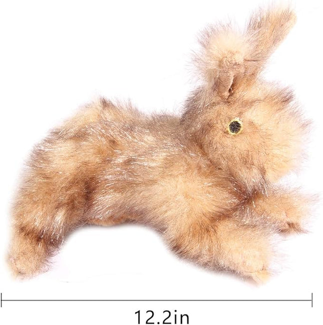 ALL FOR PAWS Brown Rabbit Pet Plush Toys, Dog Squeaker Toy, Large
