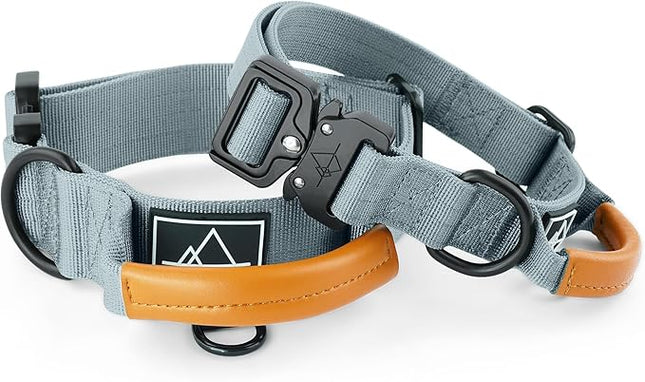 Made to ROAM Premium Explorer Control Collar - Adjustable Heavy Duty Nylon Dog Collar with Quick-Release Metal Buckle and Handle (Virginia Mountains, Control Size 3)