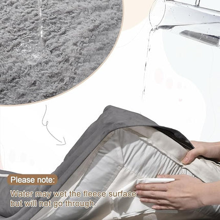 Large Orthopedic Dog Bed for Large Dogs, Waterproof Dog Bed with Removable Washable Cover, 4-Sides Removable Bolster Soft Pet Couch Sofa with Non-Slip Bottom for Big Dogs, Gray