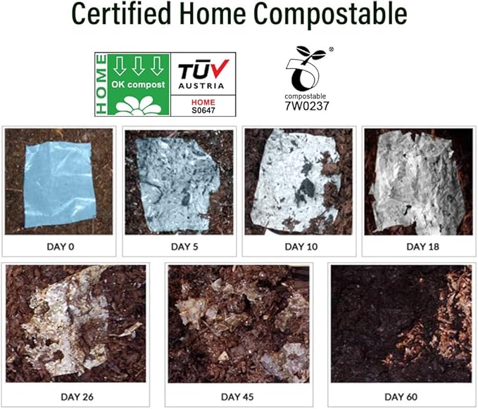 180 Biodegradable Poop Bags for Dogs, ⁣⁣⁣Cornstarch-Based Home Compostable Pet Waste Bags, Eco-Friendly Cat Litter Bags Refill, ASTM D6400⁣⁣ EN13432 Certified