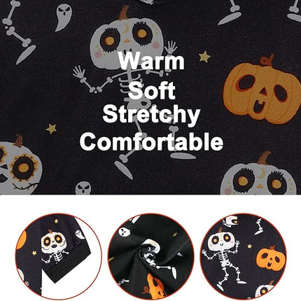 Halloween Dog Hoodies for Large Dogs: Puppy Pumpkin Sweatshirt Winter Warm Ghost Bat Costume Halloween Dog Hooded Clothes Pet Cat Holiday Apparel (Black, L)