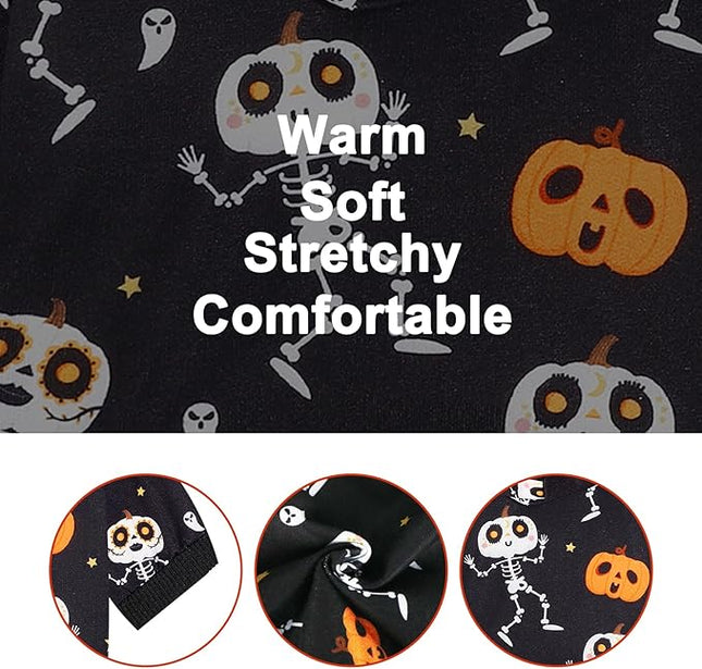 Halloween Dog Hoodies for Large Dogs: Puppy Pumpkin Sweatshirt Winter Warm Ghost Bat Costume Halloween Dog Hooded Clothes Pet Cat Holiday Apparel (Black, L)