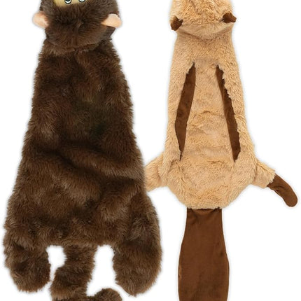 Best Pet Supplies Squeaky Dog Toys with Soft Durable Fabric for Small, Medium and Large Pets Interactive Toy for Indoor Play, Supports Active Biting and Play - Monkey, Squirrel, Medium