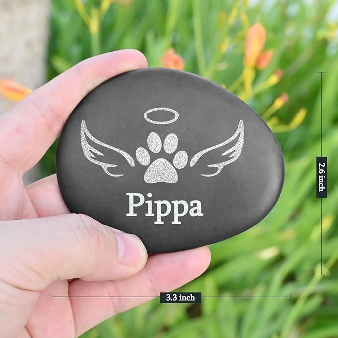 Pet Loss Gifts - Personalized Pet Memorial Stones - Dog Memorial Stone - Pet Remembrance Gifts - Pet Memorial Gifts - Loss Dog Sympathy Gifts - Cat Memorial Gifts - Dog Memorial Gifts