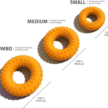 Playology Dog Toys | Dual Layer Ring Durable Chew Toy for Aggressive Chewers | Medium Cheddar Cheese Scented Toy - Easy to Clean and Made from Non Toxic Materials
