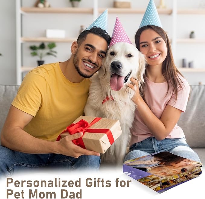 Custom Dog Blanket, Dog Memorial Gifts for Loss of Dogs, Personalized Throw Blanket with Pictures Name, Cat Memorial Blanket Gift, Pet Remembrance Gifts, Pets Loss Sympathy Gifts