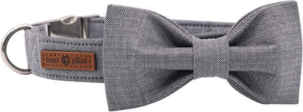 Lionet Paws Dog Collar with Bowtie, Durable Adjustable and Comfortable Collar for X-Small Dogs and Cats, Neck 8-12in